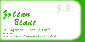 zoltan bladt business card